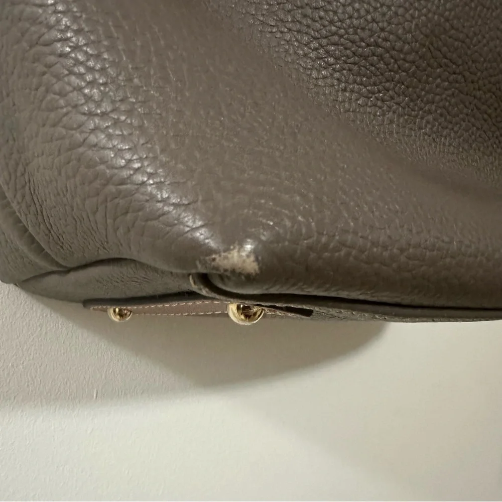 Dooney & Bourke Gray Pebble Grain Leather Paige Sac‎ Hobo Bag